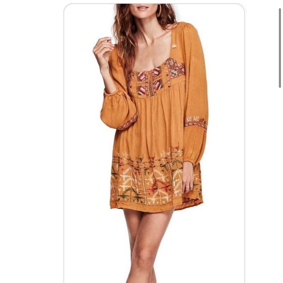 NWT Free People Mini Peasant Dress - Picture 1 of 4